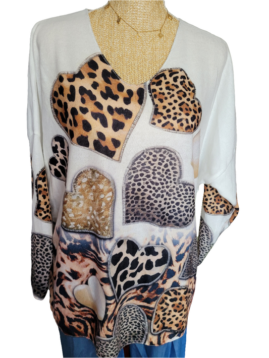 Pull cœurs léopard 🐆