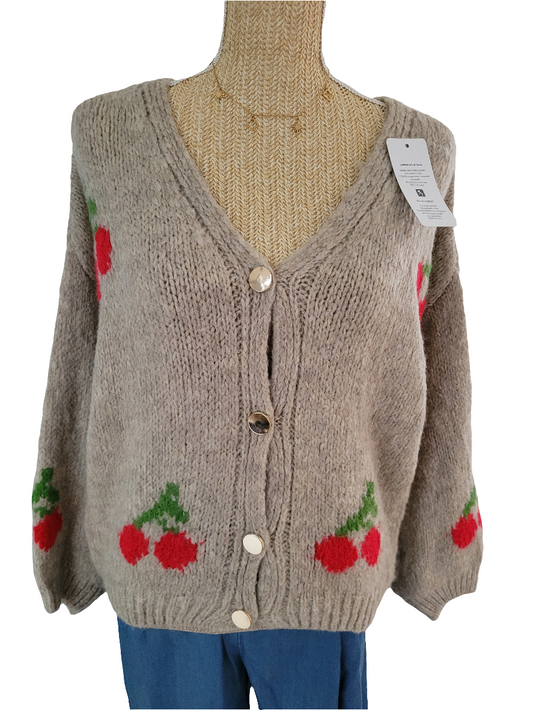 Gilet/ pull cerise