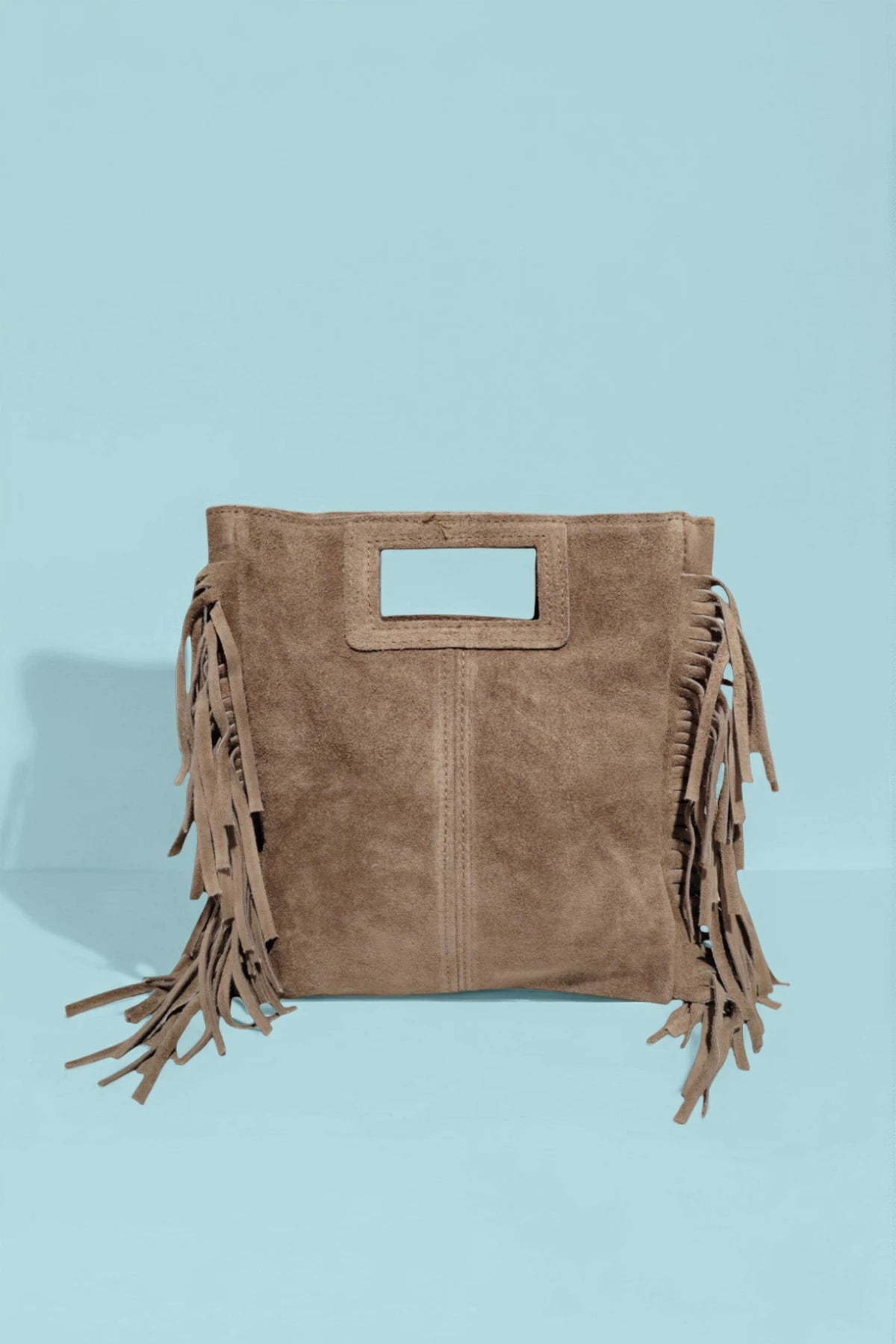 SAC A MAIN BANDOULIERE CROUTE DE CUIR